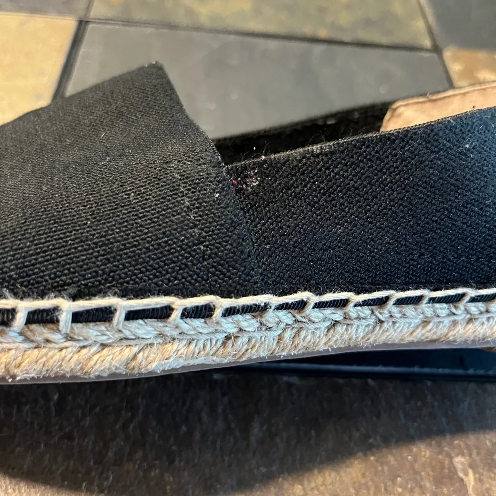 Vionic Black Espadrille Slip-Ons